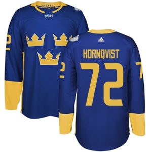 Miehille NHL Ruotsi Team #72 Patric Hornqvist Authentic kuninkaallisen sininen Vieras 2016 World Cup